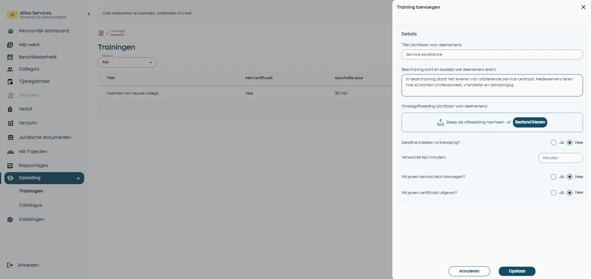 Training maken in de Office App