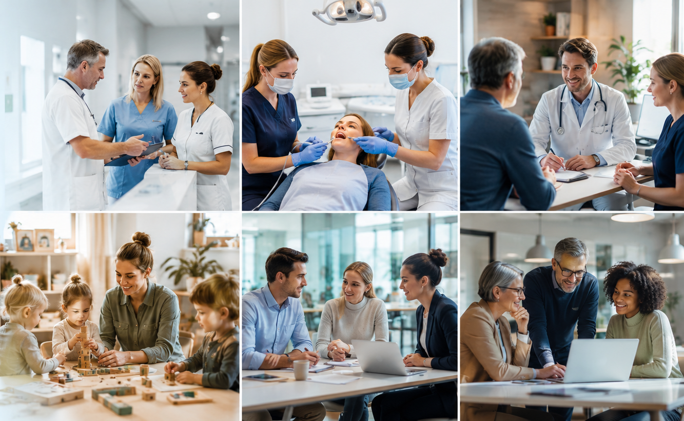 Professionals uit verschillende sectoren werken samen aan planning, documenten, kwalificaties en medewerker opvolging in WorkVine
