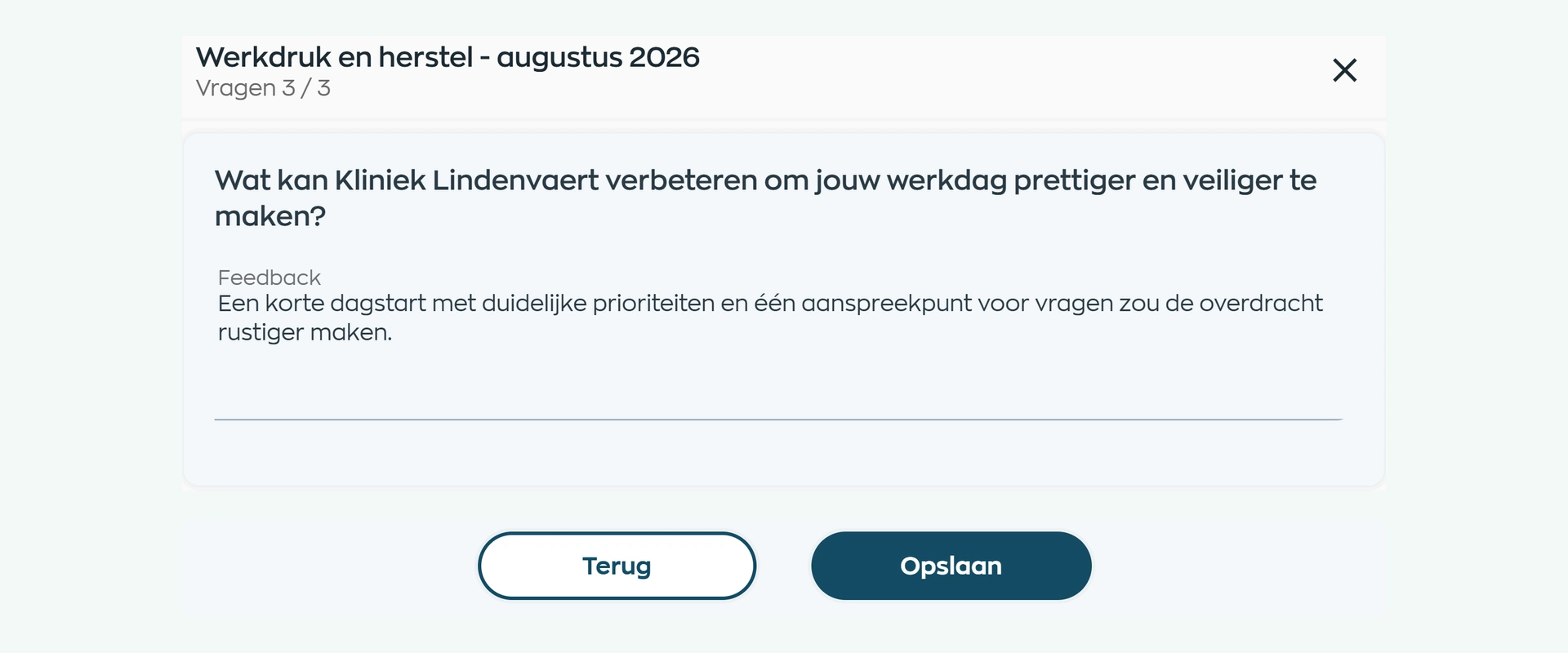 Medewerker geeft in een WorkVine-enquête een concrete suggestie voor een rustigere dagstart