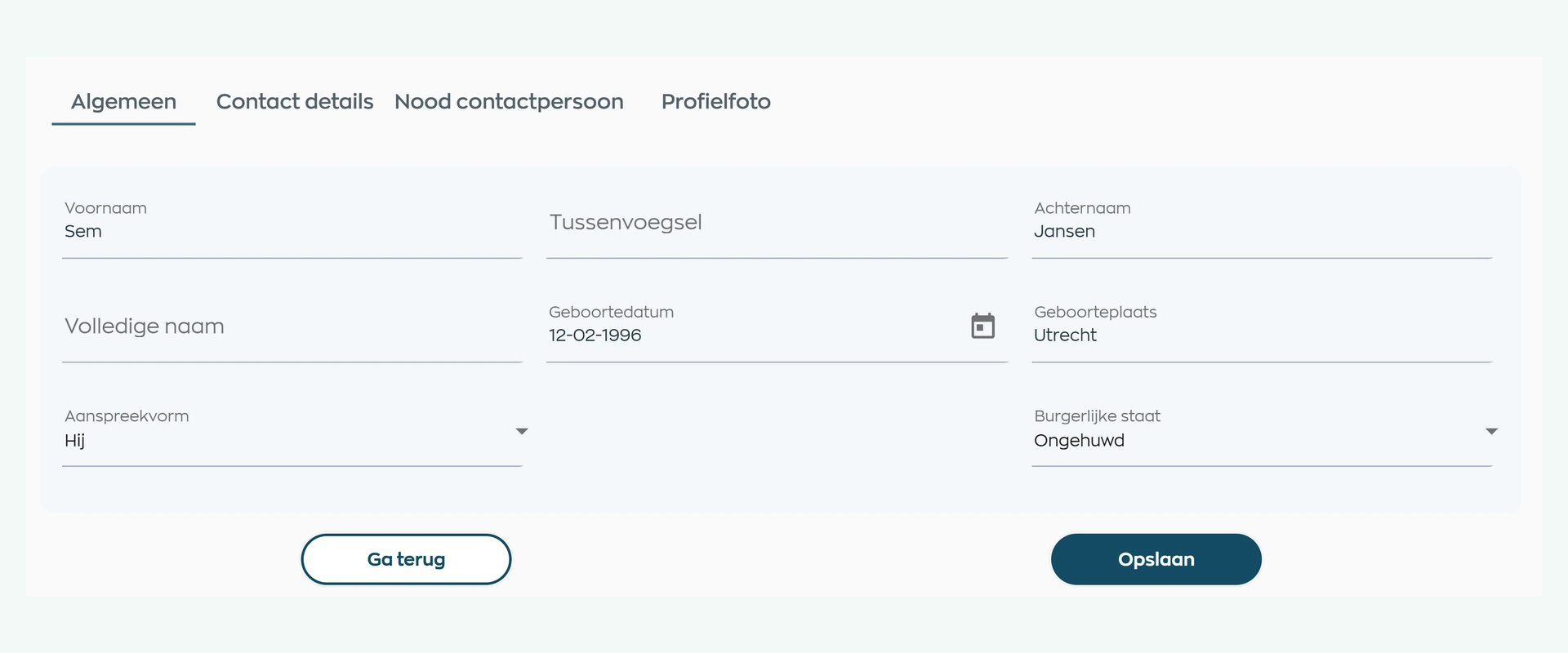 Profielgegevens controleren en aanvullen in de WorkVine Medewerker App